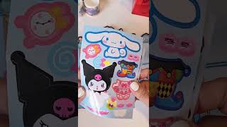 Unbox cute Sanrio sticker and quiet book #sanrio #kuromi #mymelody #kawaii #unboxing