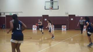 Katie Zoda driving layup for Mater Dei