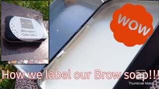 How we label our Brow soap!