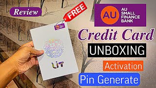 AU Bank Credit Card Unboxing ( Welcome Benefits ) Pin Generation, Card Activation , Review