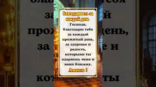 Благодарность за каждый день Господи, благодарю тебя за каждый прожитый день,#молитва