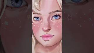 Blond Girls drawing #digitalportraits #photoshopart