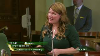 Assemblymember Boerner Speaks in Support of Annual Bike to School Day Resolution