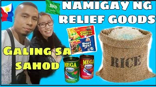 NAMIGAY NG RELIEF GOODS/ 90 HOUSEHOLDS ANG NABIGYAN