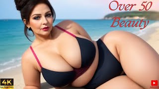 (4K) Stunning Over 50 Beauty  -  Bodycon Voluptuous Beauty Fashion  - ai art Lookbook