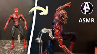 Repainting Old Toy Biz Spider-Man Figure | Tobey Maguire | ASMR | LONG VIDEO