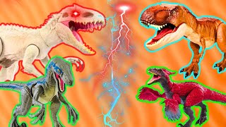 GIANT Therizinosaurus, T-REX, Indominus Rex | Jurassic World -Dino Extreme Damage Collection!