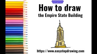 How to draw empire state building #empirestate #building #empirestatebuilding  #easystepdrawing