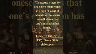 Epictetus Life Changing Quote To accuse others for one's own Stoic Wisdom for  Happiness #stoicism