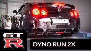 Nissan GTR Exhaust Sound and Dyno Run 2x