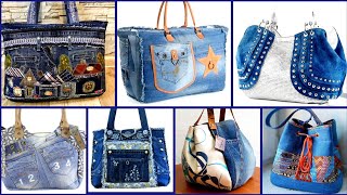 Best & Most Stylish Denim Handmade Recycled Tote Bags ideas 2024