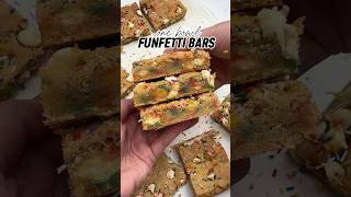 ONE BOWL FUNFETTI BARS 🍪 🌈 #cookiebars #cookierecipes #funfetti