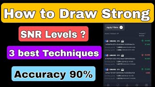 how to draw SNR levels / how to find strong Support and resistance levels / quotex snr strategy