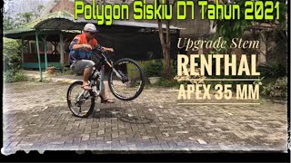 Siskiu D7 upgrade Stem || unboxing Renthal Apex 35 mm ~ Edy zhembe