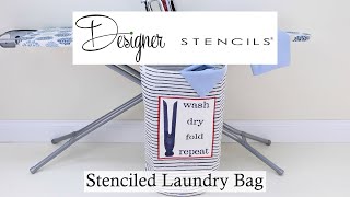 How to Stencil a Fabric Laundry Bag | Designer Stencils