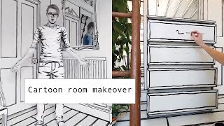 Cartoon room makeover