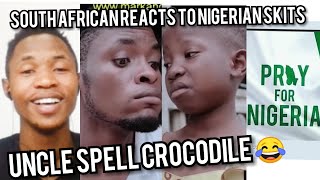 South African Reacts to Nigerian Comedy/Skits (Part 1) Mark Angel Comedy - Spell it || Reaction Vid