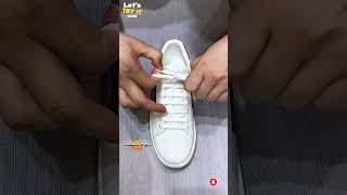 Learn easy sneakers lace knot? shoelace tying tips? quick shoelacing #shoelaces #shorts