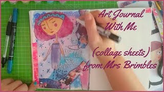 Art Journal Watercolour Collage Process | Mrs Brimbles