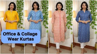 Office & Collage Wear Straight Kurtas🌸 | LIBAS