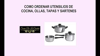 Cómo ORGANIZAR y ORDENAR CAJONES de utensilios, ollas, tapas y sartenes en tu cocina.APRENDE CONMIGO