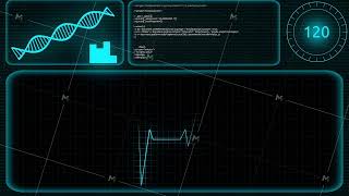 Looping animation of a medical hospital monitor. Patient monitor displays vital signs ECG