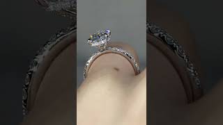 3ct Oval Diamond 1 Row Engagement Ring - "Madison"