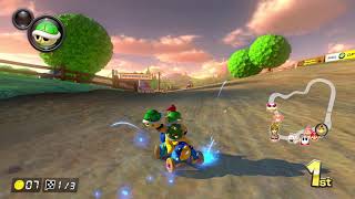 MK8D #234 - Wii Moo Moo Meadows (Bowser Jr., Teddy Buggy, Button, Wario Wing)