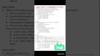 #UGC #NET #Commerce #PYQS #NTA #PART -2 #December 2022 #Shift -1 PYQs