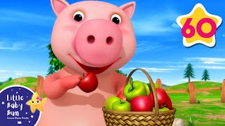 The Pig Eats An Apple | Nursery Rhymes and Kids Songs | Little Baby Bum | Animal for Kids