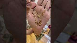 WHATSAPP +919322219437 TO ORDER- Custom 2 Initial Pendant Name Short Mangalsutra With AD Ball