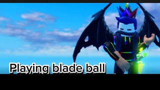 Trying to get a win in blade ball