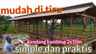 Mantap ll rekomendasi pembuatan kandang kambing berukuran 2x10m sangat mudah di tiru