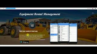 Equipment Rental Management - Web Portal Overview