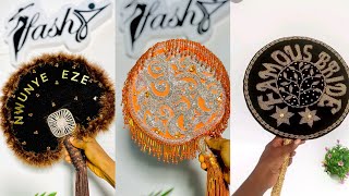 How to make a bridal handfan || DIY Wedding guest/bride handfan