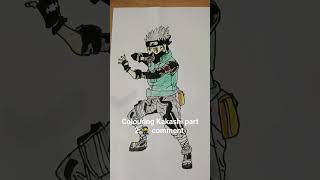 Kakashi Hatake colouring part 2.#subscribe #comment #like #anime