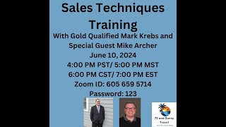 Sales Techniques Training with Mark Krebs and Mike Archer