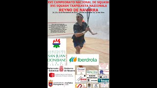 XVI CAMPEONATO NACIONAL DE SQUASH REYNO DE NAVARRA. LIGA IBERDROLA. FINALES y 3 y 4 PUESTO