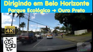 🚙 BR | Dirigindo em Belo Horizonte | Parque Ecológico ➜ Ouro Preto | Driving in Brazil  BH| V-00282D