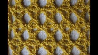 Mesh Stitch K stitch treble cross  How To Make - pattern 6