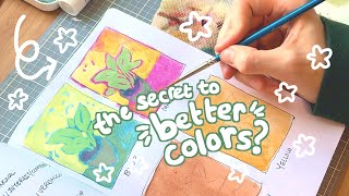 how to get better colors with gouache! ✿ paint with me pt.1