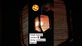 How to make diwali light lamp using cardboard paper. #diyprojects #diwali #diwalispecial #lantern