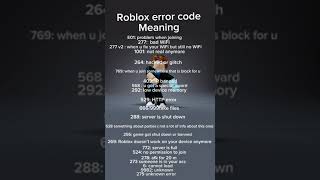 Roblox error codes