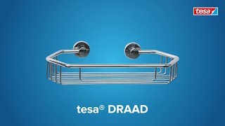 How to use the round, chromed tesa® Draad bathroom shower caddy