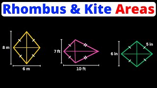 Area of a Rhombus and Kite | Geometry | Eat Pi