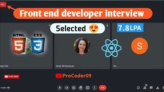 Front end developer interview for freshers 2024 | HTML CSS & JS