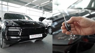 Откидной номер на авто | Рамка-перевертыш на номера на Porshe Cayenne