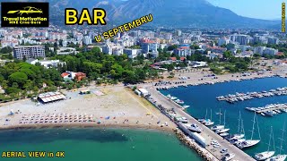 BAR Hram, Luka i Plaža iz vazduha u Septembru 2024 - BAR City [Aerial View in 4K] MNE Crna Gora