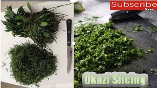 How I Sliced Okazi Leaf With Stick |Afam leaf