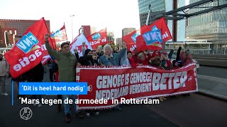 In Rotterdam is een 'mars tegen de armoede' en dat is hard nodig | Hart van Nederland